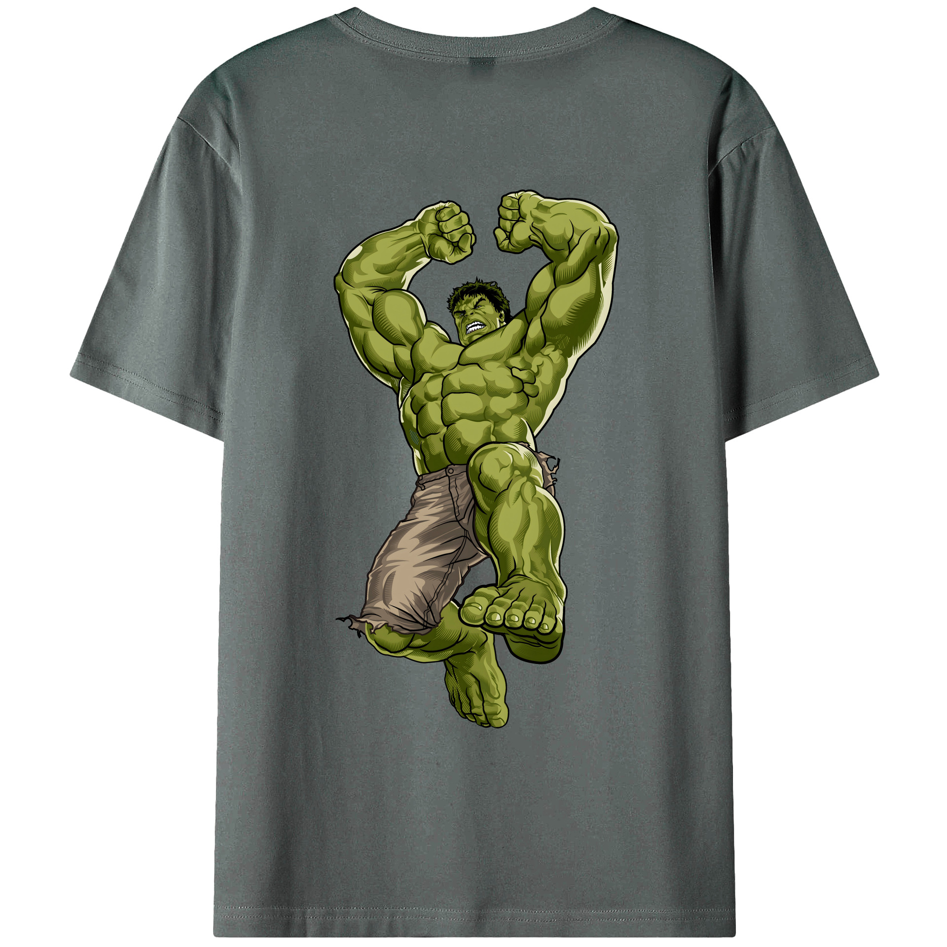 （画像用） アベンジャーズ The Avengers 綿100％ メンズ半袖Tシャツ（バックプリント） 通気性